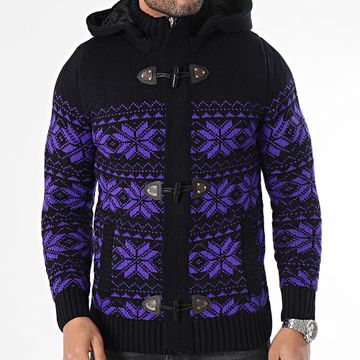 Classic Series - Gilet con cappuccio nero viola
