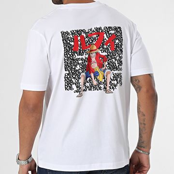 One Piece - Maglietta oversize Large Luffy Graf Bianco