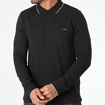 Calvin Klein - Polo manica lunga Tipping 2753 nero