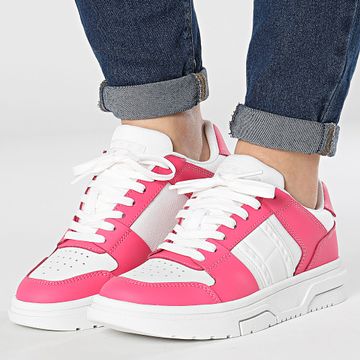 Tommy Jeans - Sneakers da donna Skate Mat Mix 2501 Pink Alert