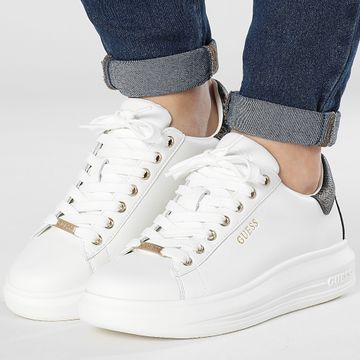 Guess - Sneakers da donna FL8VIBLEA12 Bianco Marrone