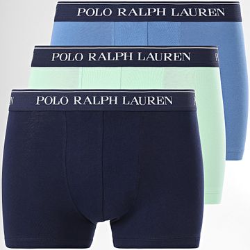 Polo Ralph Lauren - Set di 3 boxer verde chiaro blu navy