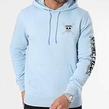 One Piece - Mugiwara Colors Felpa con cappuccio azzurro nero