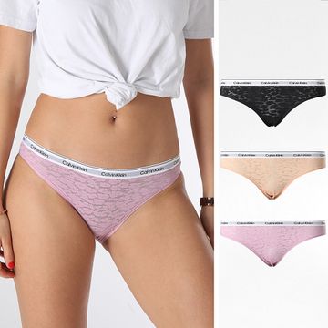 Calvin Klein - Set di 3 mutandine da donna QD5069E Nero Rosa Arancione