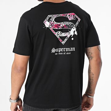 DC Comics - Maglietta oversize Superman Logo Graffiti Nero