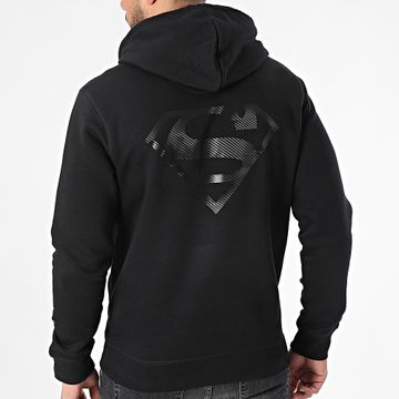 DC Comics - Felpa con cappuccio Superman Carbon Logo Nero