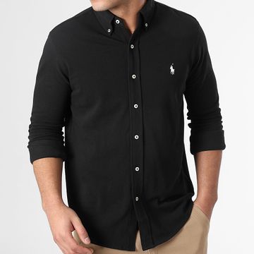 Polo Ralph Lauren - Camicia Oxford a maniche lunghe nera