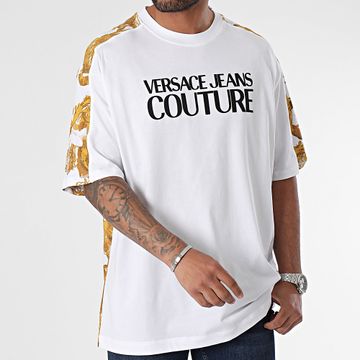 Versace Jeans Couture - Maglietta Cont Wcolor Logo 76GAH613-JS287 Oro bianco Rinascimento