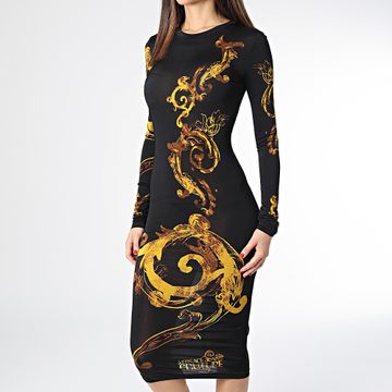 Versace Jeans Couture - Donna 76HAO9P8-JS346 Maxi abito rinascimentale nero