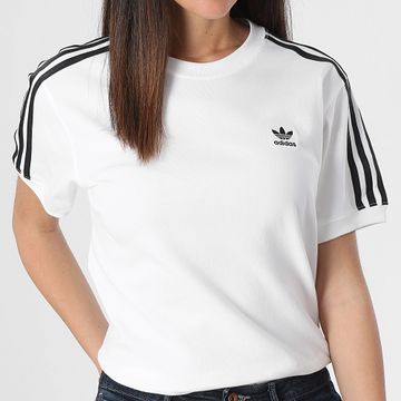 Adidas Originals - Maglietta donna 3 strisce IR8051 Bianco