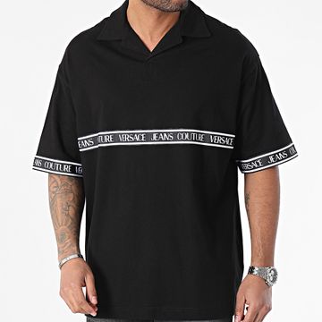 Versace Jeans Couture - Polo manica corta oversize grande 76GAGC05-CJ01C Nero