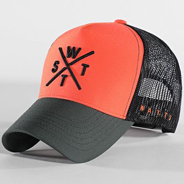 Watts - Cappello tribù arancione verde cachi nero Trucker