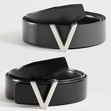 Valentino By Mario Valentino - Cintura reversibile VCP7P201 Nero Grigio Antracite
