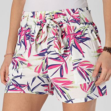 Only - Pantaloncini Nova Life Donna Bianco Rosa Fucsia