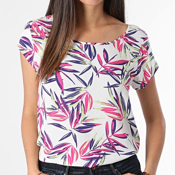 Only - Nova Life Donna - T-shirt floreale bianca