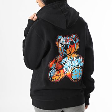 Sale Môme Paris - Felpa con cappuccio Graffiti Teddy Donna Nero