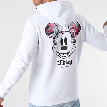 Mickey - Felpa con cappuccio Mickey Front Hand Madrid Bianco