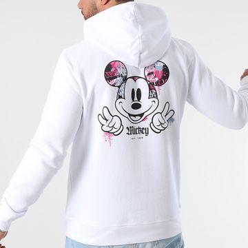 Mickey - Felpa con cappuccio Mickey Back Hand Madrid Bianco