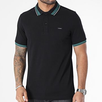 Calvin Klein - Polo manica corta Stretch Pique Multi Tipping 2469 Nero