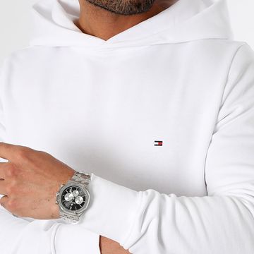 Tommy Hilfiger - Felpa con cappuccio Flag Logo 4266 Bianco