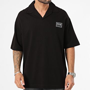 Versace Jeans Couture - Label 76GAGT10-CJ01T Polo a maniche corte Nero