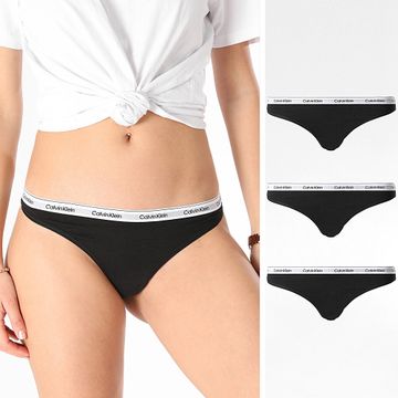 Calvin Klein - Set di 3 infradito da donna QD5209E Nero