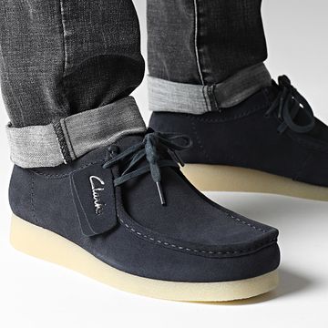 Clarks - Scarpe Wallabee Evo Navy in pelle scamosciata