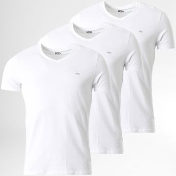 Diesel - Set di 3 magliette con scollo a V Michael 00SHGU-0LIAD Bianco