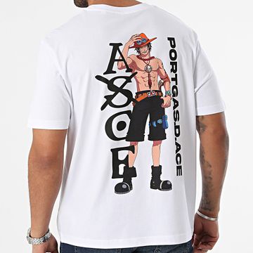 One Piece - Tee Shirt Oversize Large Tattoo Bianco
