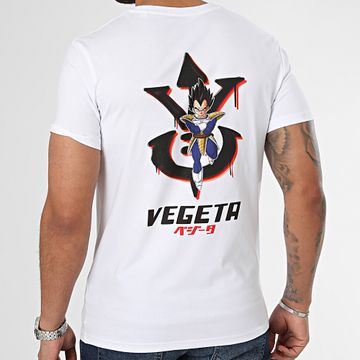 Dragon Ball Z - Maglietta Vegeta Back Drip Bianco