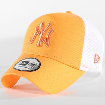 New Era - Cappello Trucker New York Yankees 60435245 Arancione Bianco