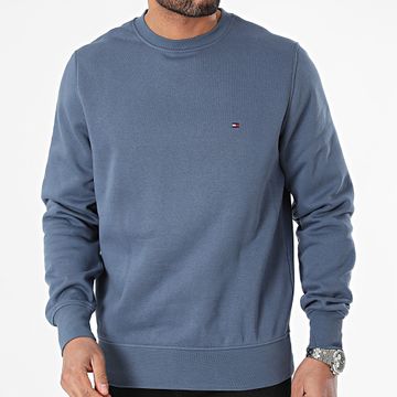 Tommy Hilfiger - Felpa girocollo con logo della bandiera 2735 blu navy