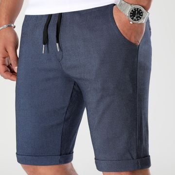 LBO - 0680 Pantaloncini Chino Jogger Navy Heather Blue