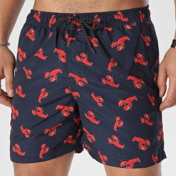 Produkt - Pantaloncini da bagno con stampa Akm Blu Navy Rosso