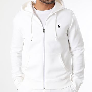 Polo Ralph Lauren - Original Player Felpa con zip e cappuccio bianco