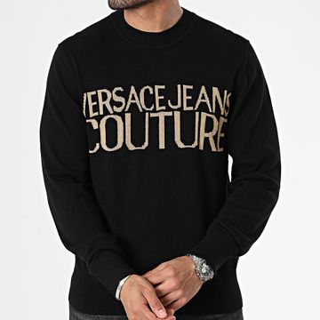 Versace Jeans Couture - Maglia con logo 76GAFM01-CM06H Nero Oro