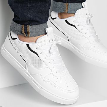 Armani Exchange - XUX199-XV800 Scarpe da ginnastica bianco ottico nero