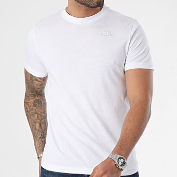 Kappa - Maglietta con logo Cafers 304J150 Bianco