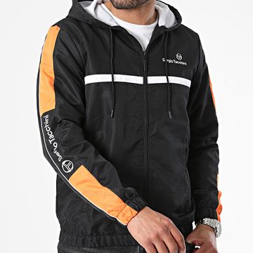 Sergio Tacchini - Prannie 40530 Giacca con cappuccio e zip a righe nere