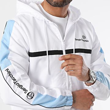 Sergio Tacchini - Prannie 40530 Giacca con cappuccio e zip a righe bianche