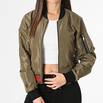 Bombers Original - MA1 Giacca Bomber Donna Verde Khaki