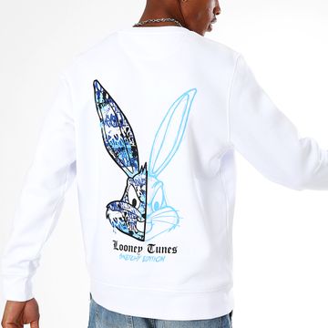 Bugs Bunny - Felpa a girocollo Bugs Bunny Sketchy Edition Bianco