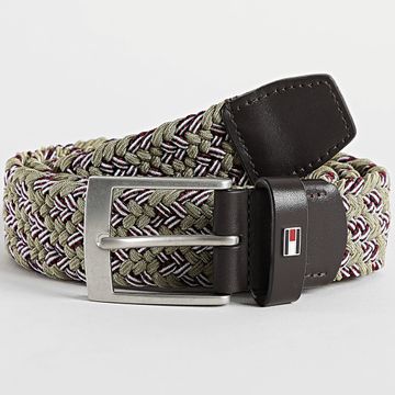 Tommy Hilfiger - Cintura Adan 3,5 2051 Verde Khaki Bianco Rosso