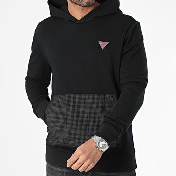 Guess - Felpa con cappuccio Z4GQ02-KC532 Nero