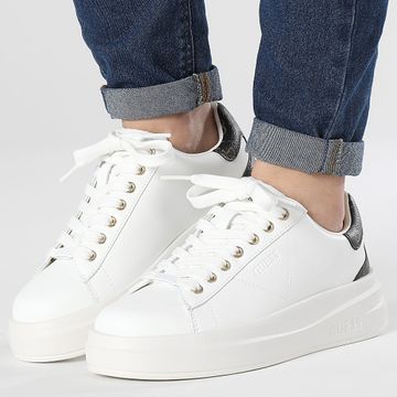 Guess - Sneakers donna FLJELBFAL12 Bianco Marrone