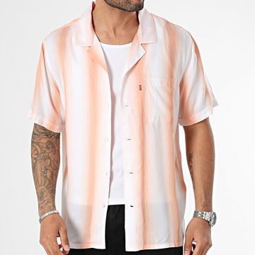 Levi's - Camicia a maniche corte a righe rilassate 72625 Arancione Bianco