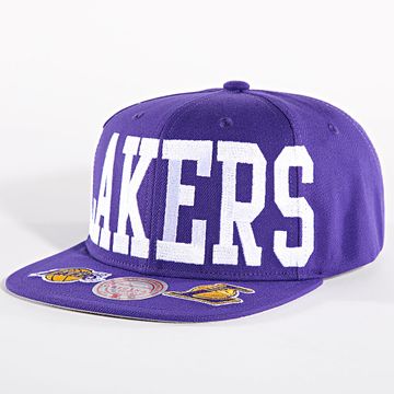 Mitchell and Ness - NBA Big Text 1 Los Angeles Lakers Snapback Cap HHSS7318 Viola
