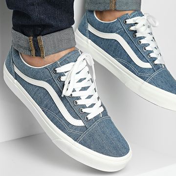 Vans - Cestini Old Skool CR5Y6Z1 filettati Denim Blu Bianco