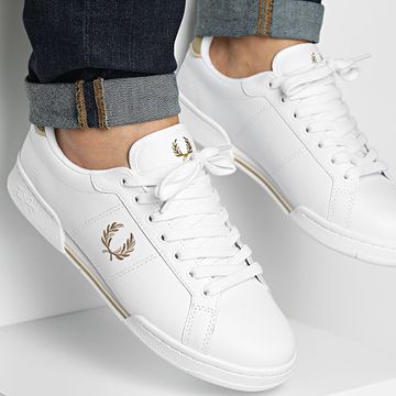 Fred Perry - B722 Pelle B6311 U66 Bianco Pietra Calda Sneakers