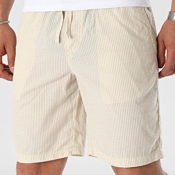 Produkt - John Beige Pantaloncini da jogging a righe bianche